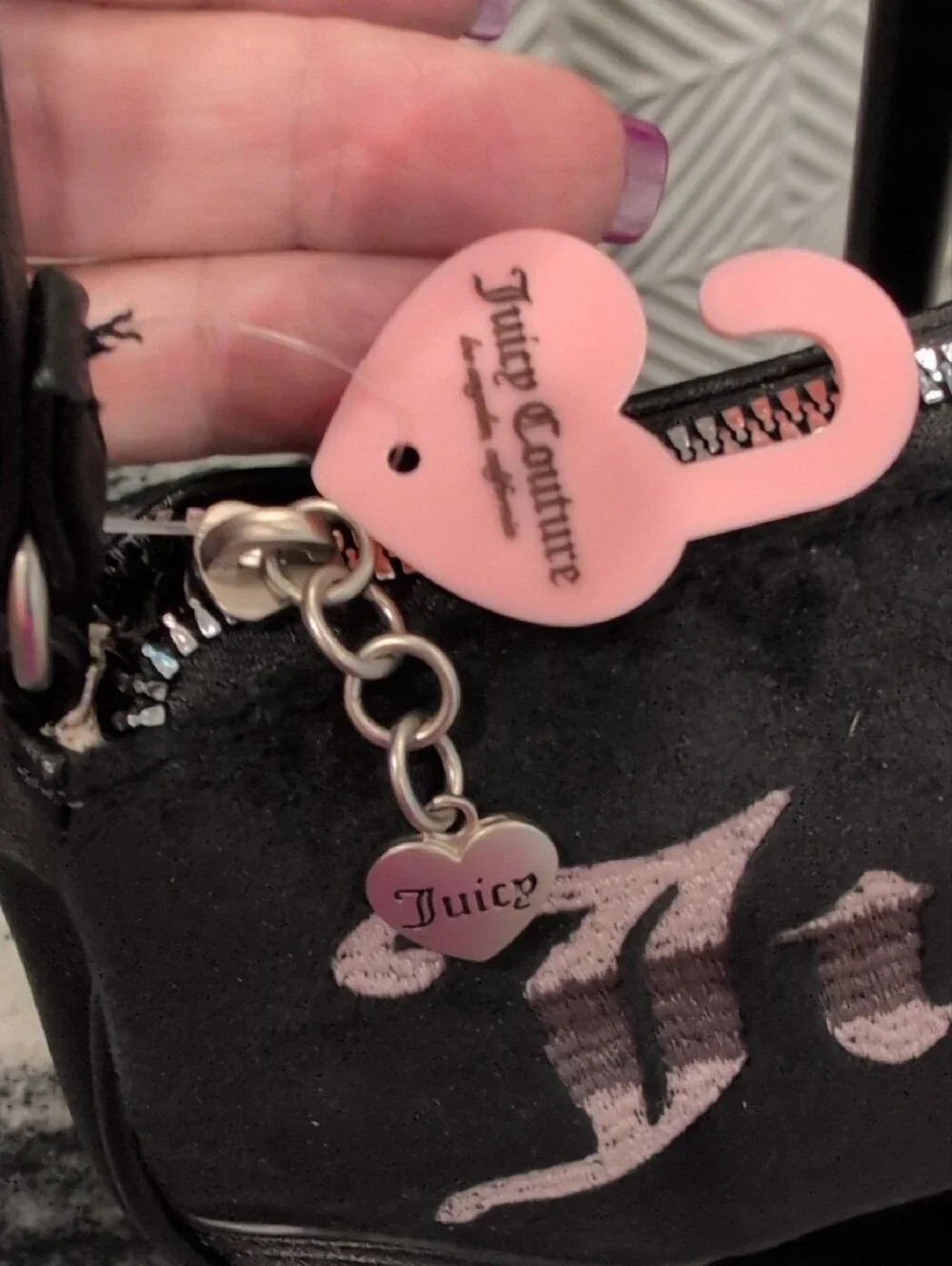 Juicy Couture Retro Vibe Wristlet Bag With Extender